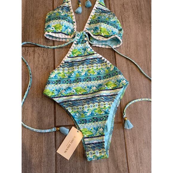 NEW NWT Ramy Brook Printed Raina One Piece size Small - Picture 3 of 7